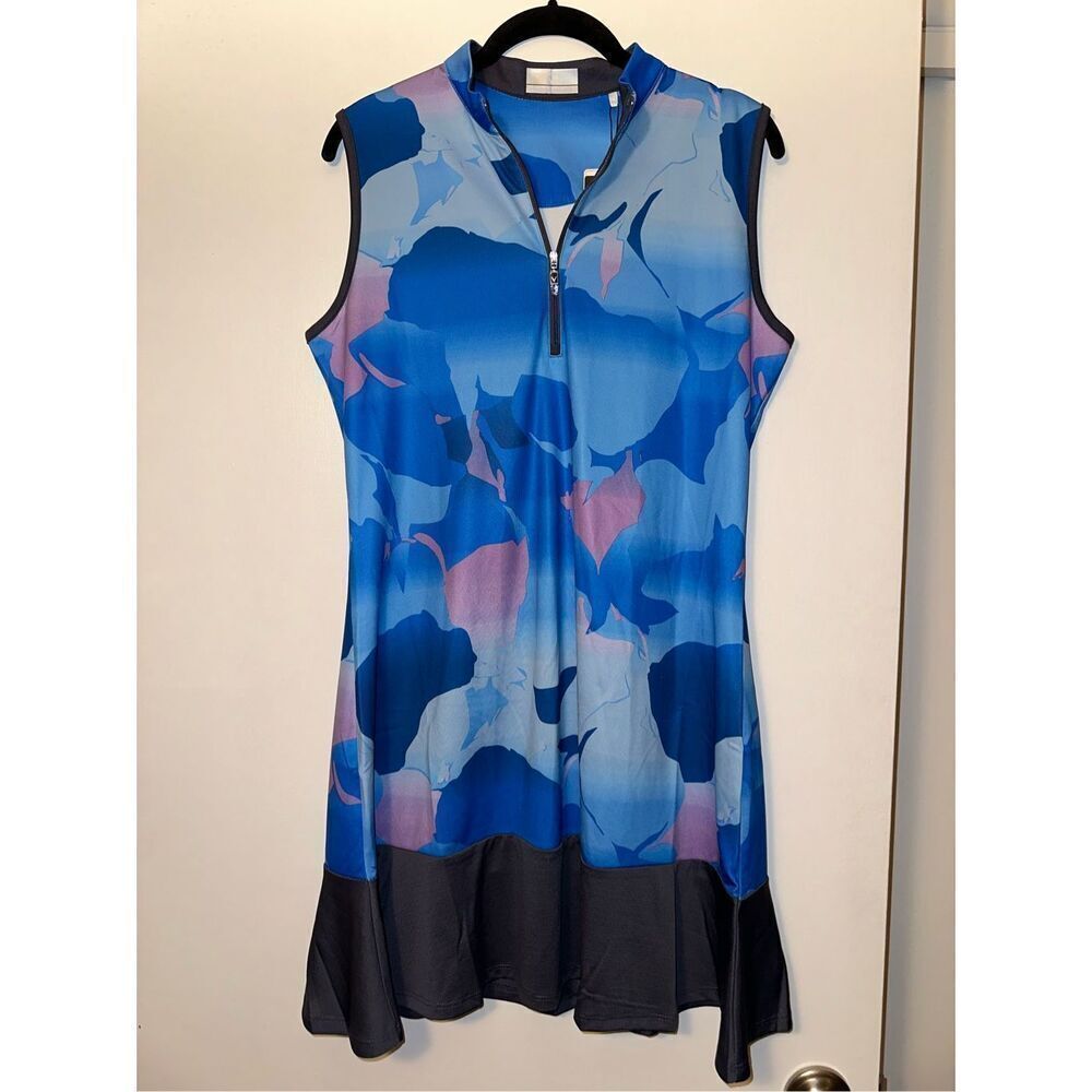 Callaway Women’s Sleeveless Golf Dress Blue Sea Star Size Medium NWT